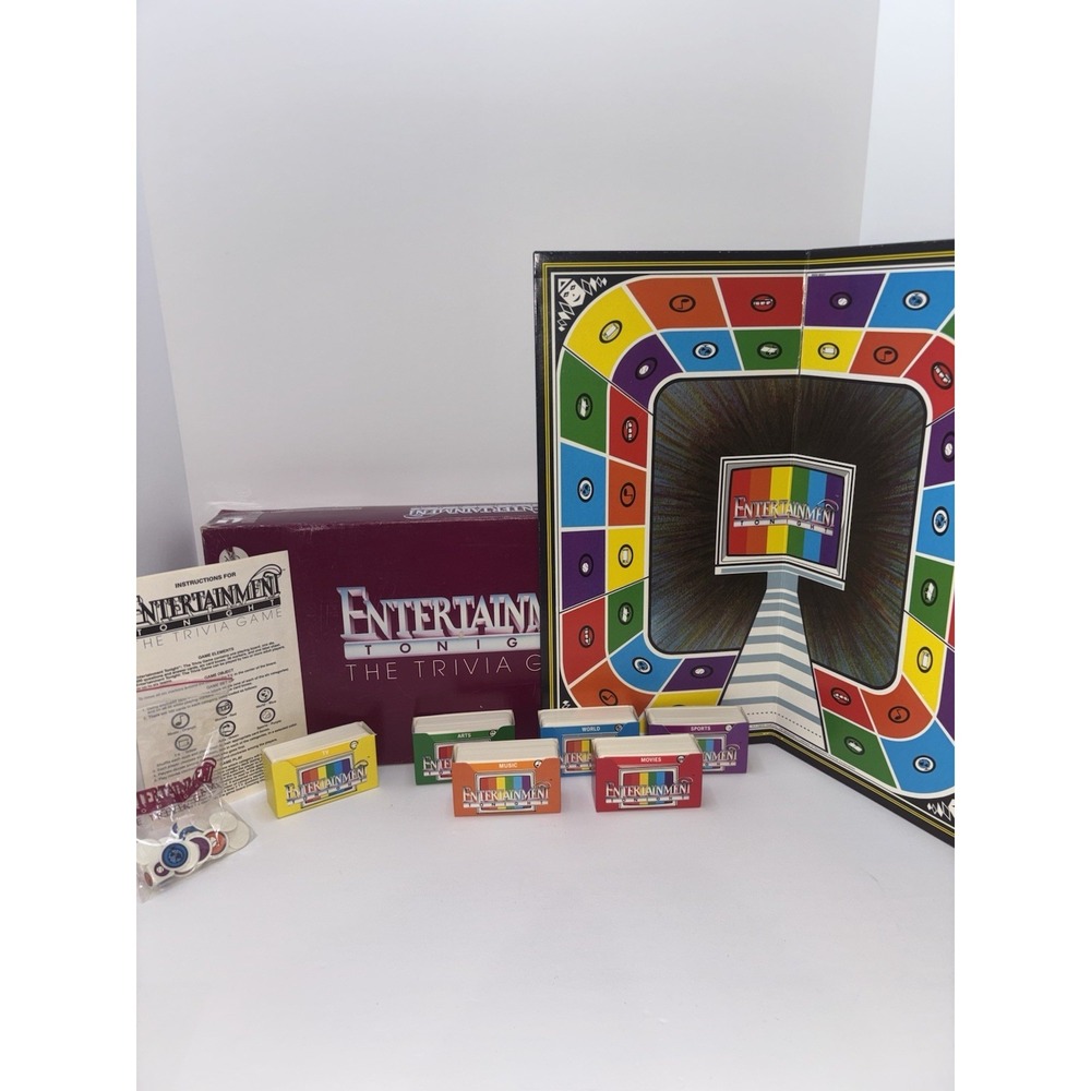 TRIVIA‎ Vintage Entertainment Tonight Trivia Game (1984, Leisure Dynamics) Read